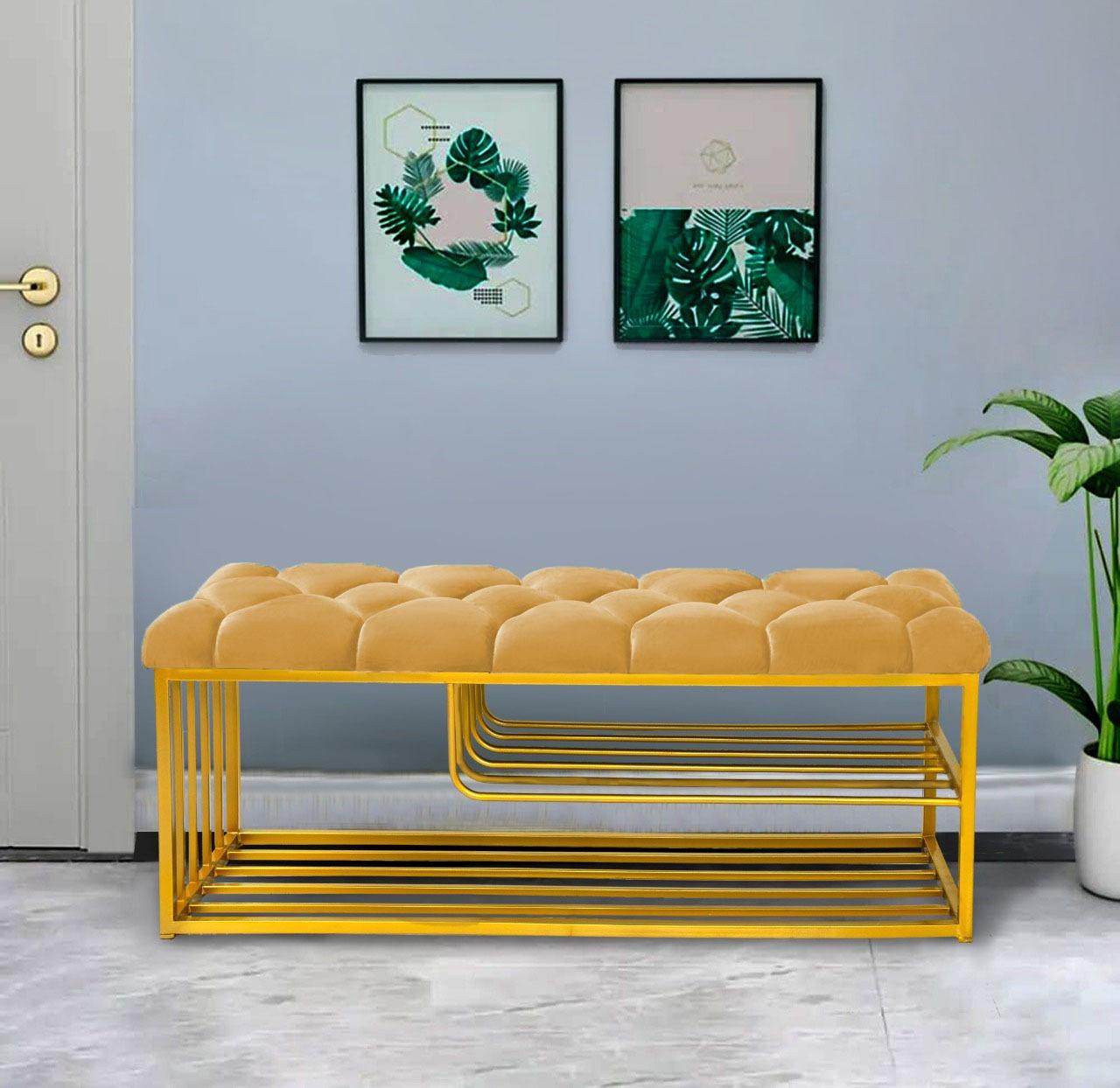 Luxury 3 Seater Stool With Shoe Rack -1042 - 92Bedding