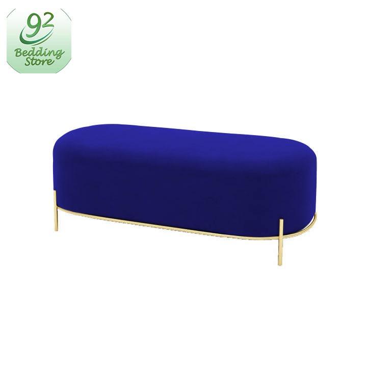 3 Seater Luxury Velvet Stool With Steel Stand -1056 - 92Bedding