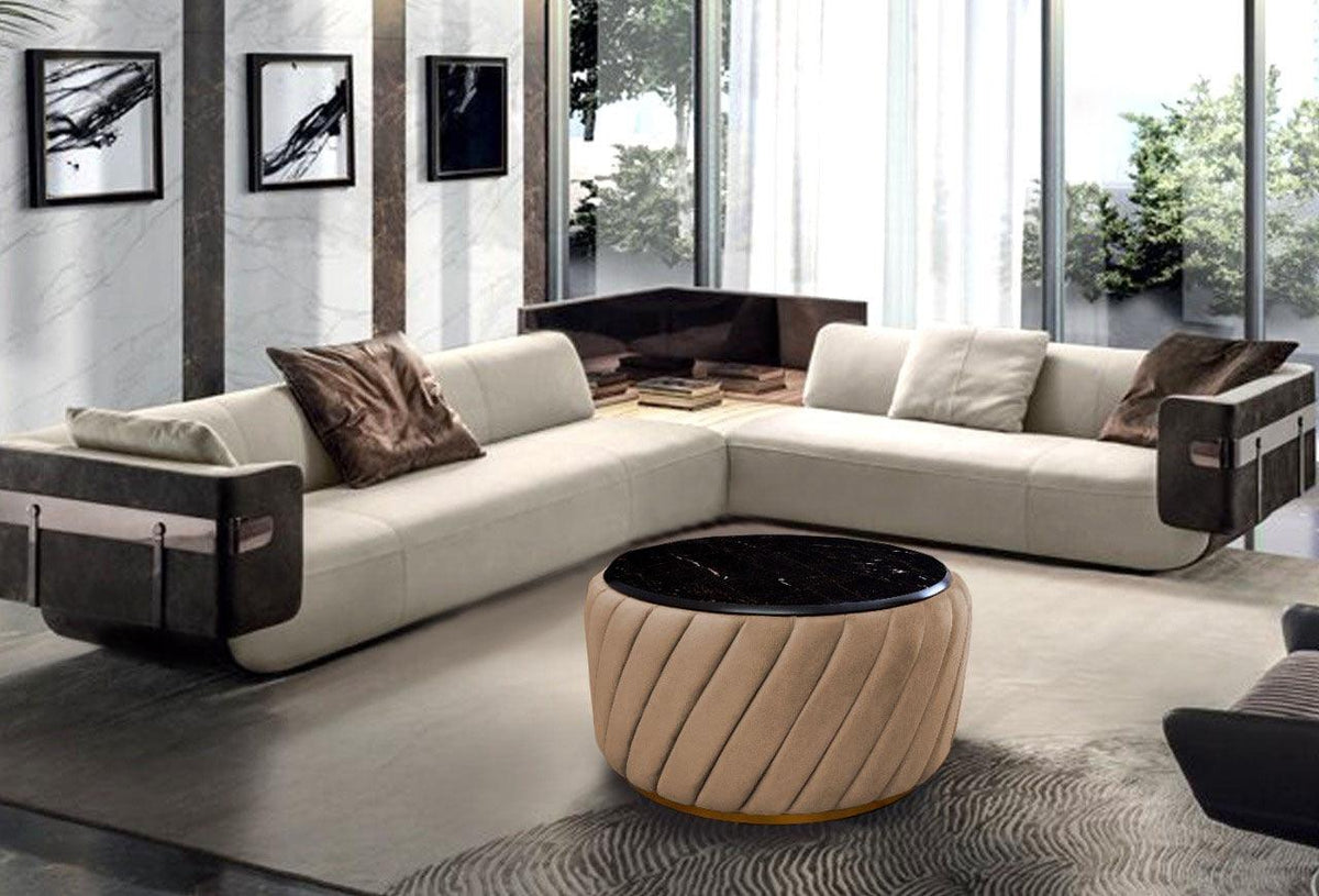 Luxury Round Center Table With Marble Sheet -1050 - 92Bedding