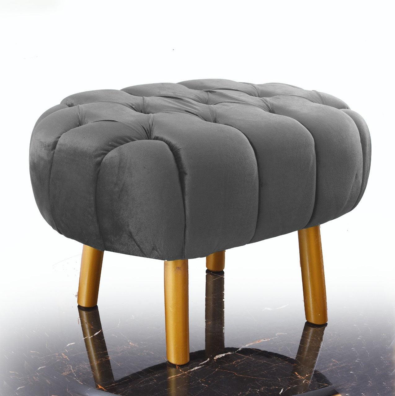 Luxury Single Seater Ottoman Stool -1068 - 92Bedding