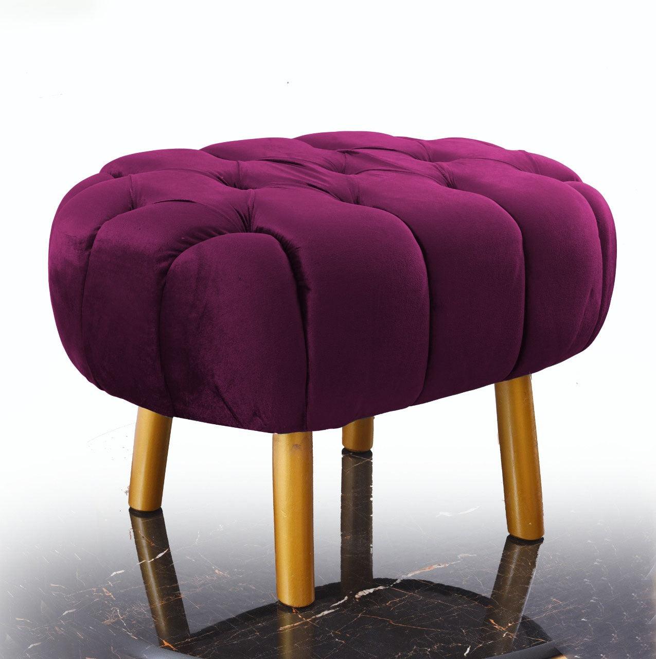 Luxury Single Seater Ottoman Stool -1068 - 92Bedding