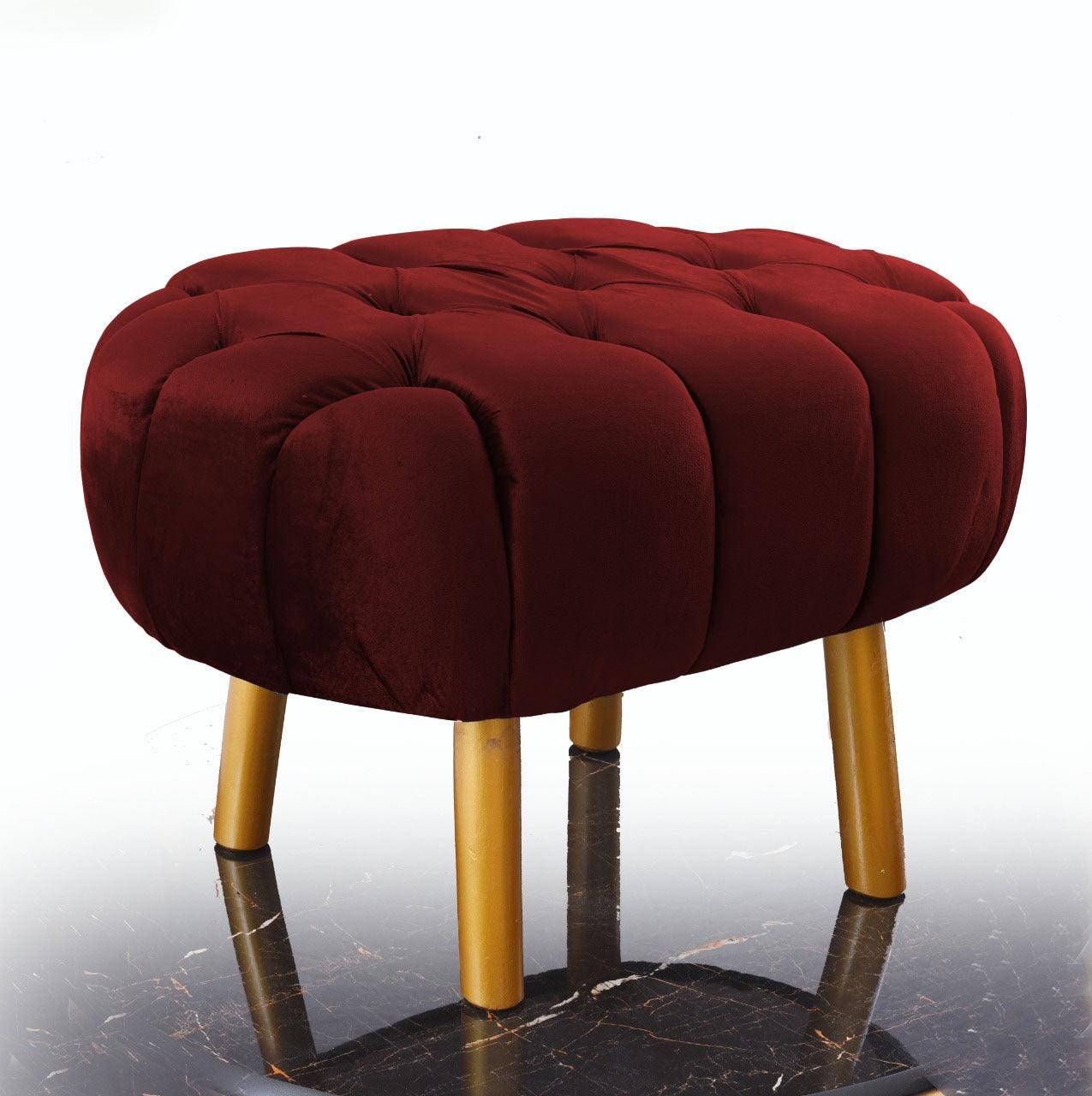 Luxury Single Seater Ottoman Stool -1068 - 92Bedding