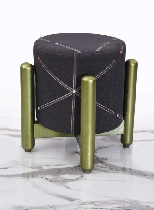 Drone Shape Wooden Stool With Steel Frame -1083 - 92Bedding