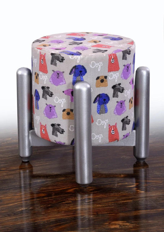 Drone Shape Wooden Stool With Steel Frame -1084 - 92Bedding