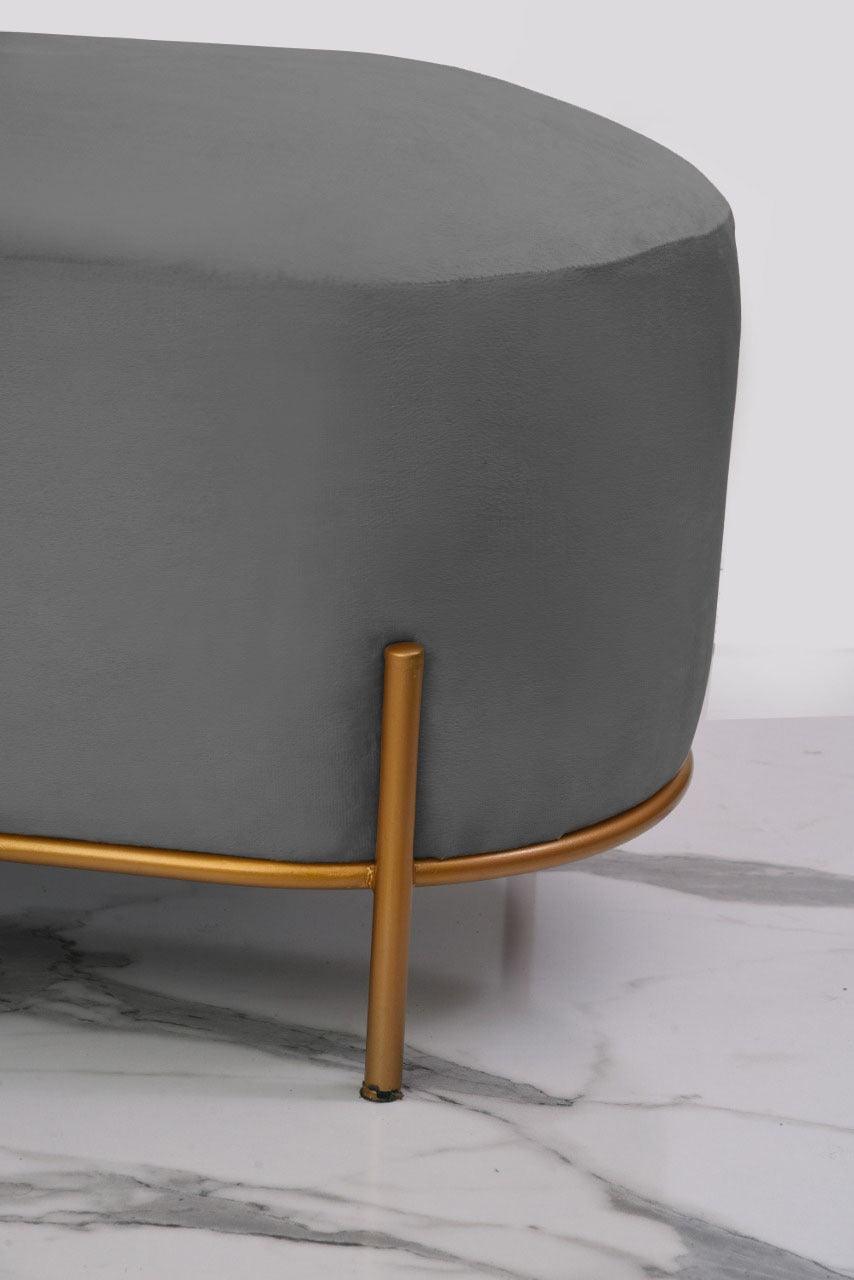 3 SEATER LUXURY VELVET STOOL WITH STEEL STAND -1056 - 92Bedding