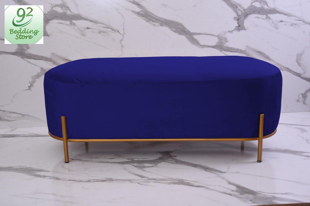 3 SEATER LUXURY VELVET STOOL WITH STEEL STAND -1056 - 92Bedding