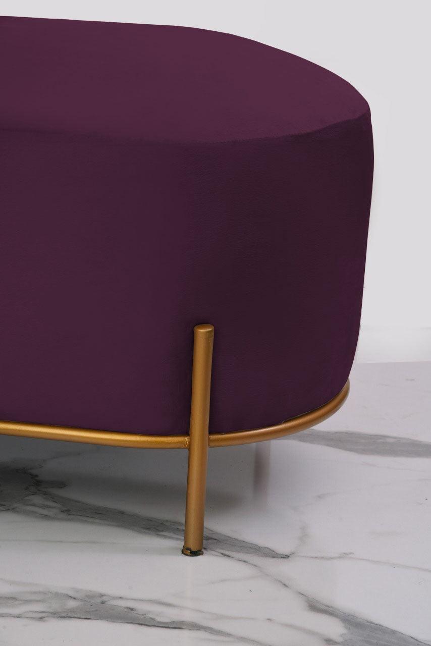 3 SEATER LUXURY VELVET STOOL WITH STEEL STAND -1056 - 92Bedding