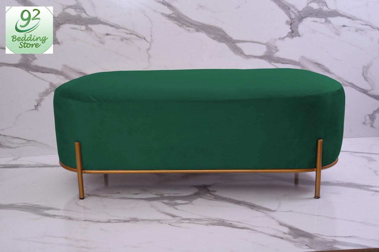 3 SEATER LUXURY VELVET STOOL WITH STEEL STAND -1056 - 92Bedding