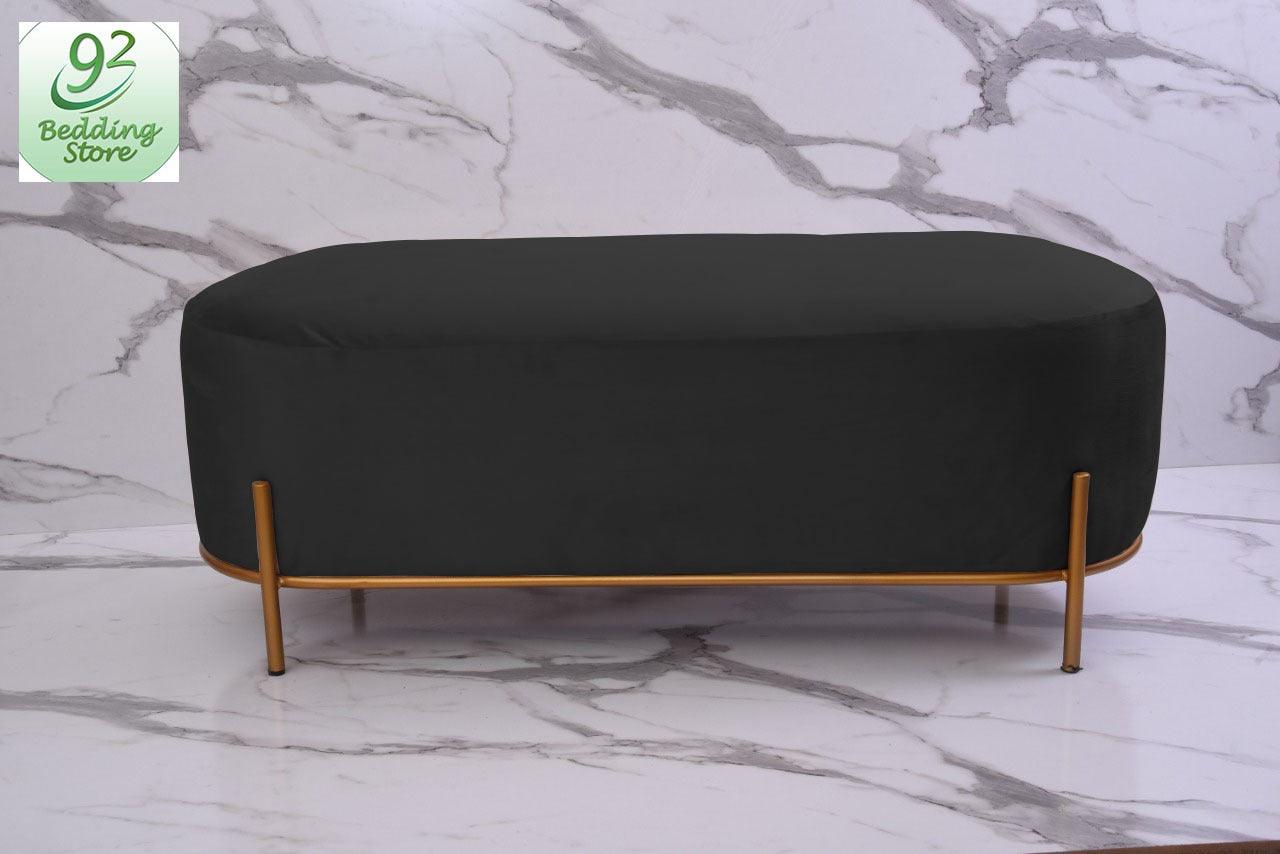 3 SEATER LUXURY VELVET STOOL WITH STEEL STAND -1056 - 92Bedding
