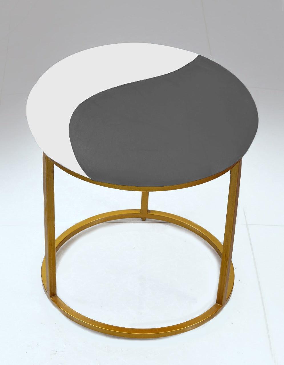 Luxury 2 Shaded Velvet stool With Steel Stand -924 - 92Bedding