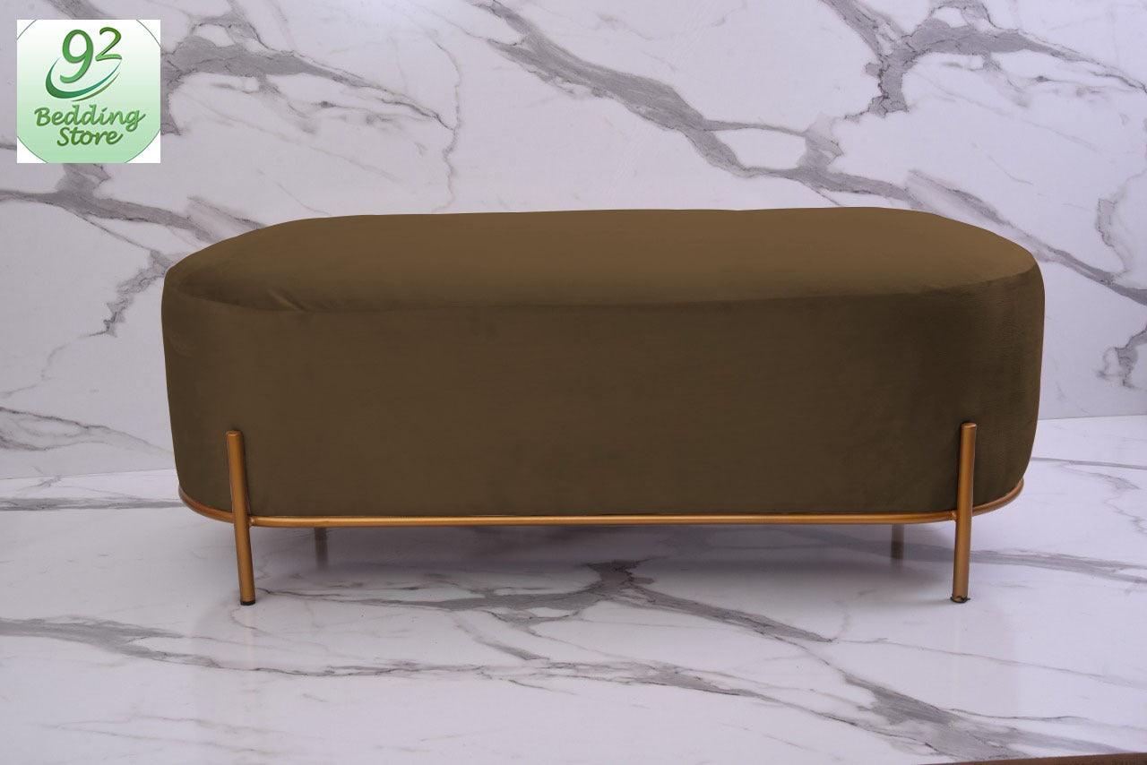 3 SEATER LUXURY VELVET STOOL WITH STEEL STAND -1056 - 92Bedding