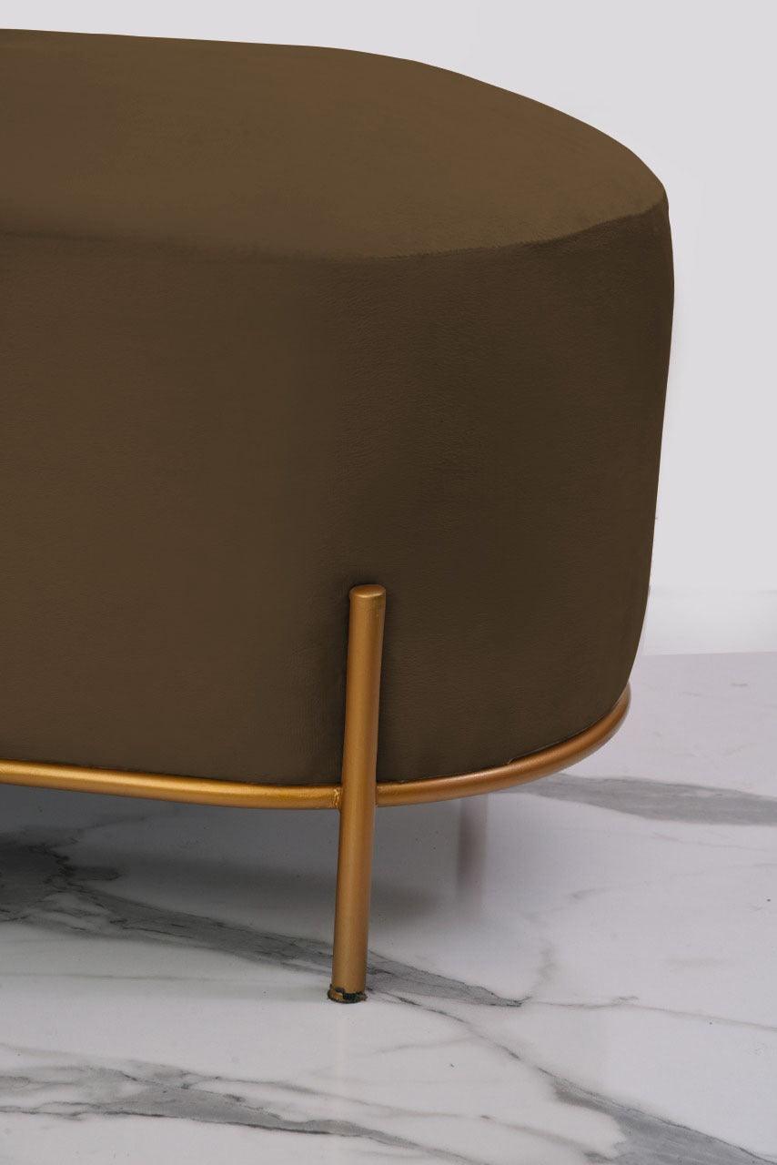 3 SEATER LUXURY VELVET STOOL WITH STEEL STAND -1056 - 92Bedding