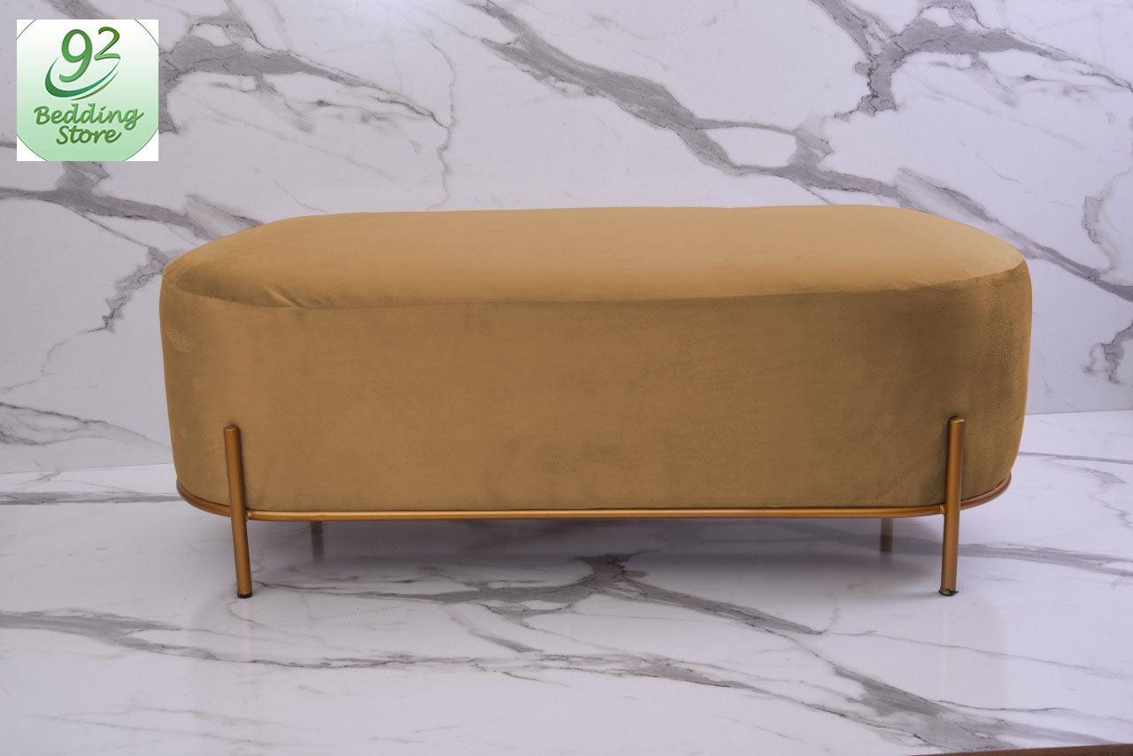 3 SEATER LUXURY VELVET STOOL WITH STEEL STAND -1056 - 92Bedding