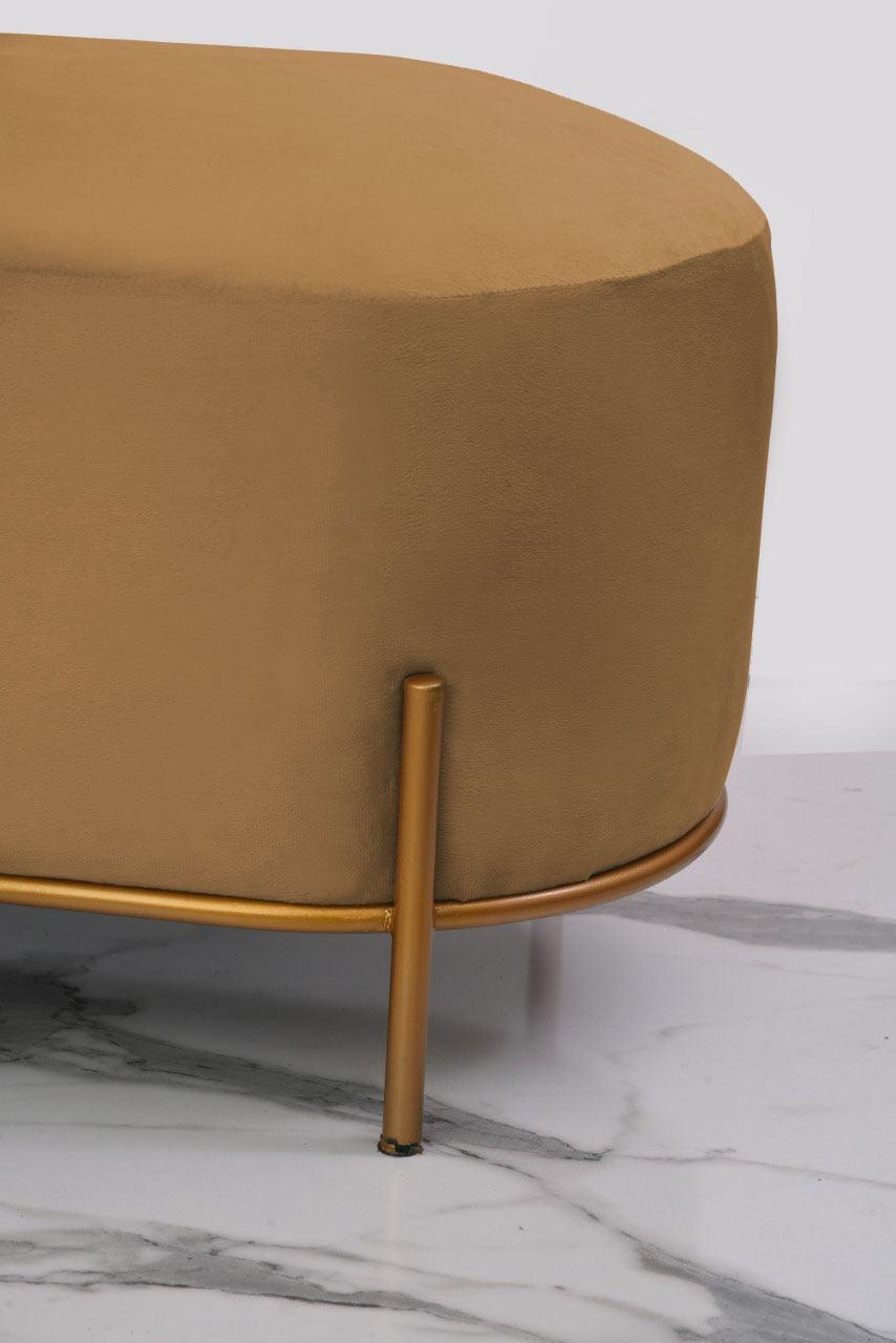 3 SEATER LUXURY VELVET STOOL WITH STEEL STAND -1056 - 92Bedding