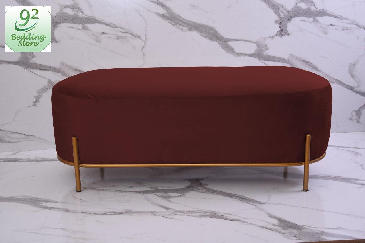 3 SEATER LUXURY VELVET STOOL WITH STEEL STAND -1056 - 92Bedding