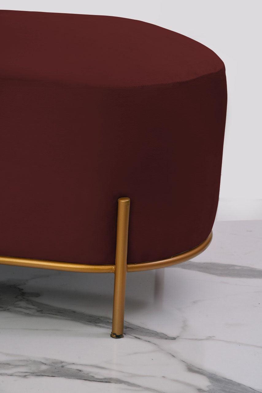 3 SEATER LUXURY VELVET STOOL WITH STEEL STAND -1056 - 92Bedding