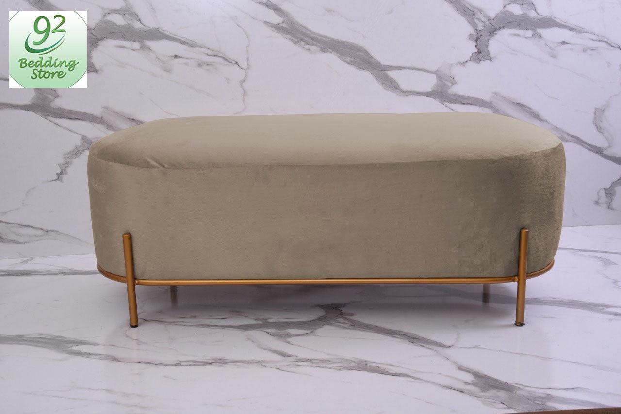 3 SEATER LUXURY VELVET STOOL WITH STEEL STAND -1056 - 92Bedding