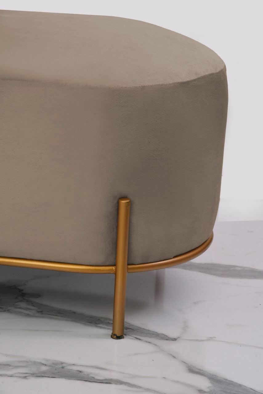 3 SEATER LUXURY VELVET STOOL WITH STEEL STAND -1056 - 92Bedding
