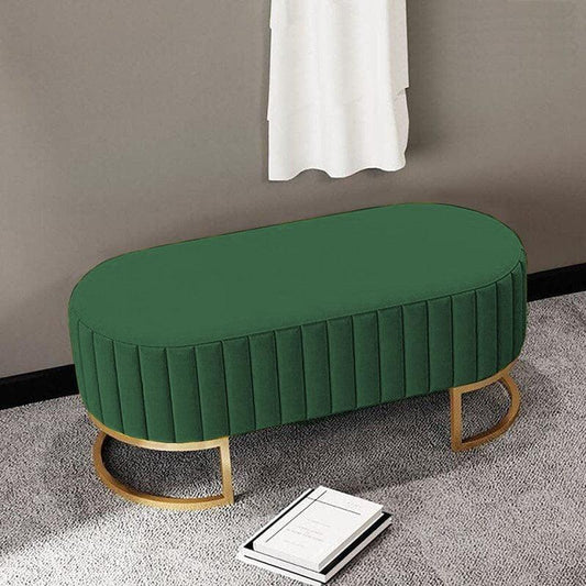 2 Seater Luxury Wooden Stool With Steel Stand 707 - 92Bedding