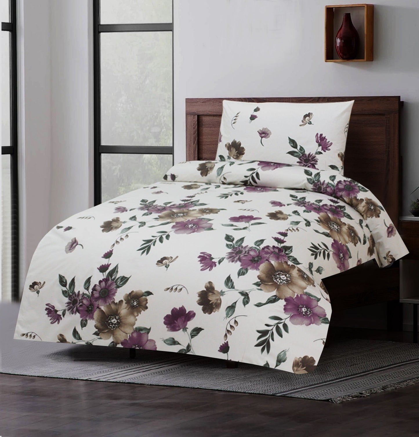 2 Pcs Printed Bed Sheet MHS-874