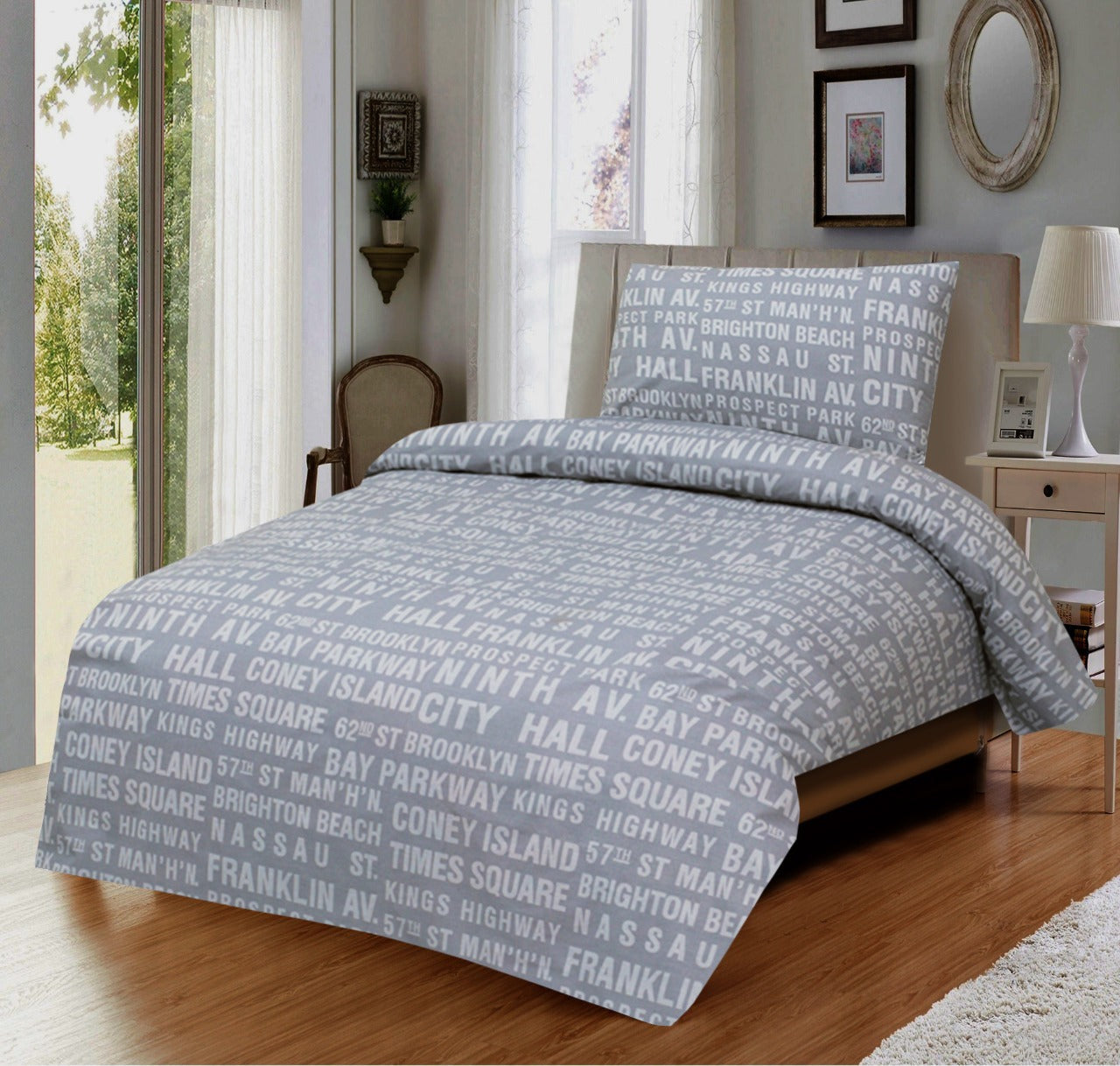 2 Pcs Printed Bed Sheet MHS-878