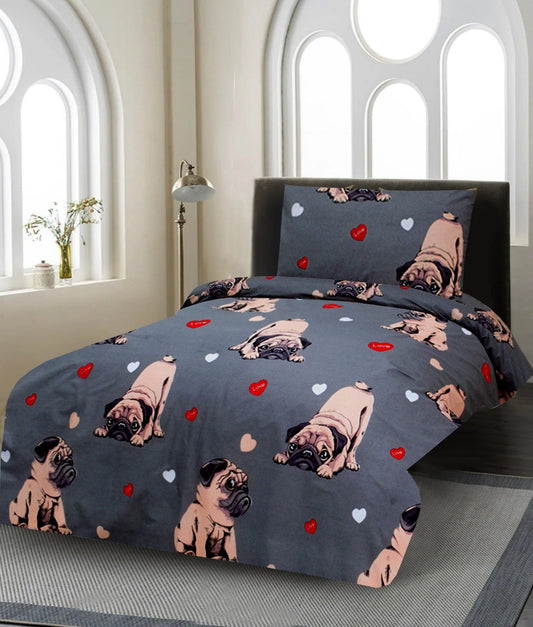 2 Pcs Printed Bed Sheet MHS-877
