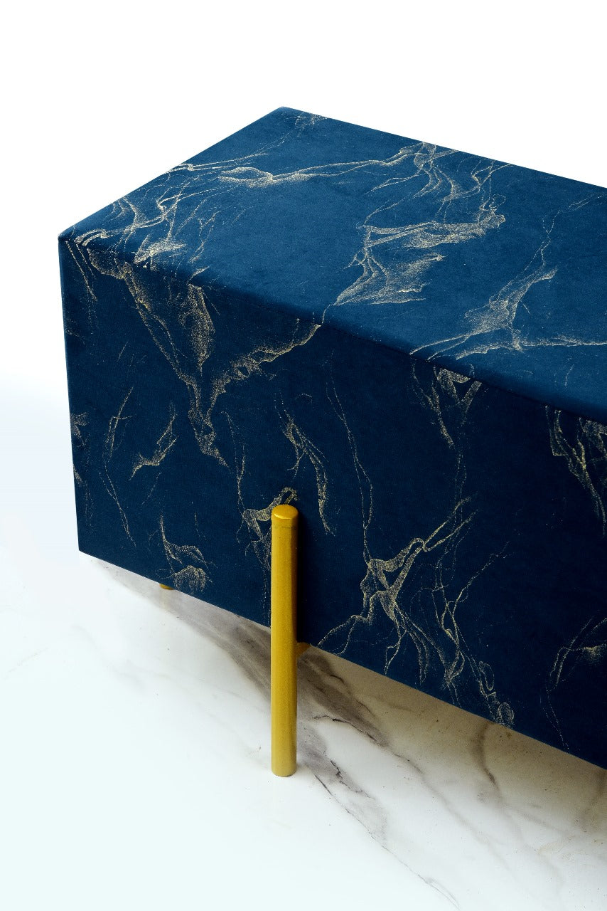 Sprinkle Printed Wooden stool 2 Seater With Steel Stand -1306