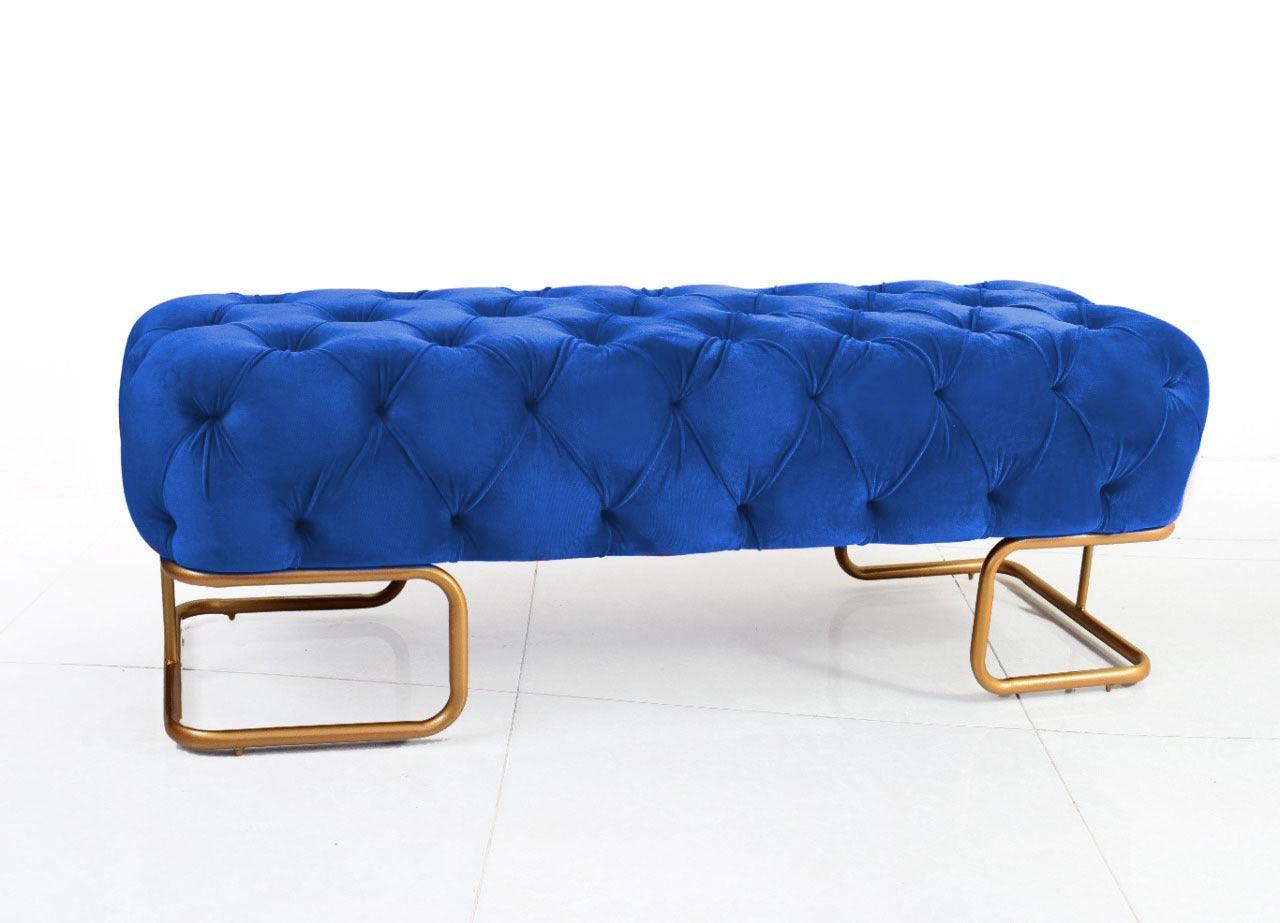 3 SEATER LUXURY OTTOMAN STOOL WITH STEEL STAND -959 - 92Bedding