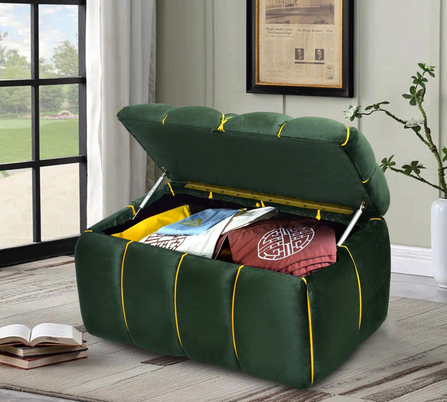 2 Seater Luxury Ottoman Storage Box -1253