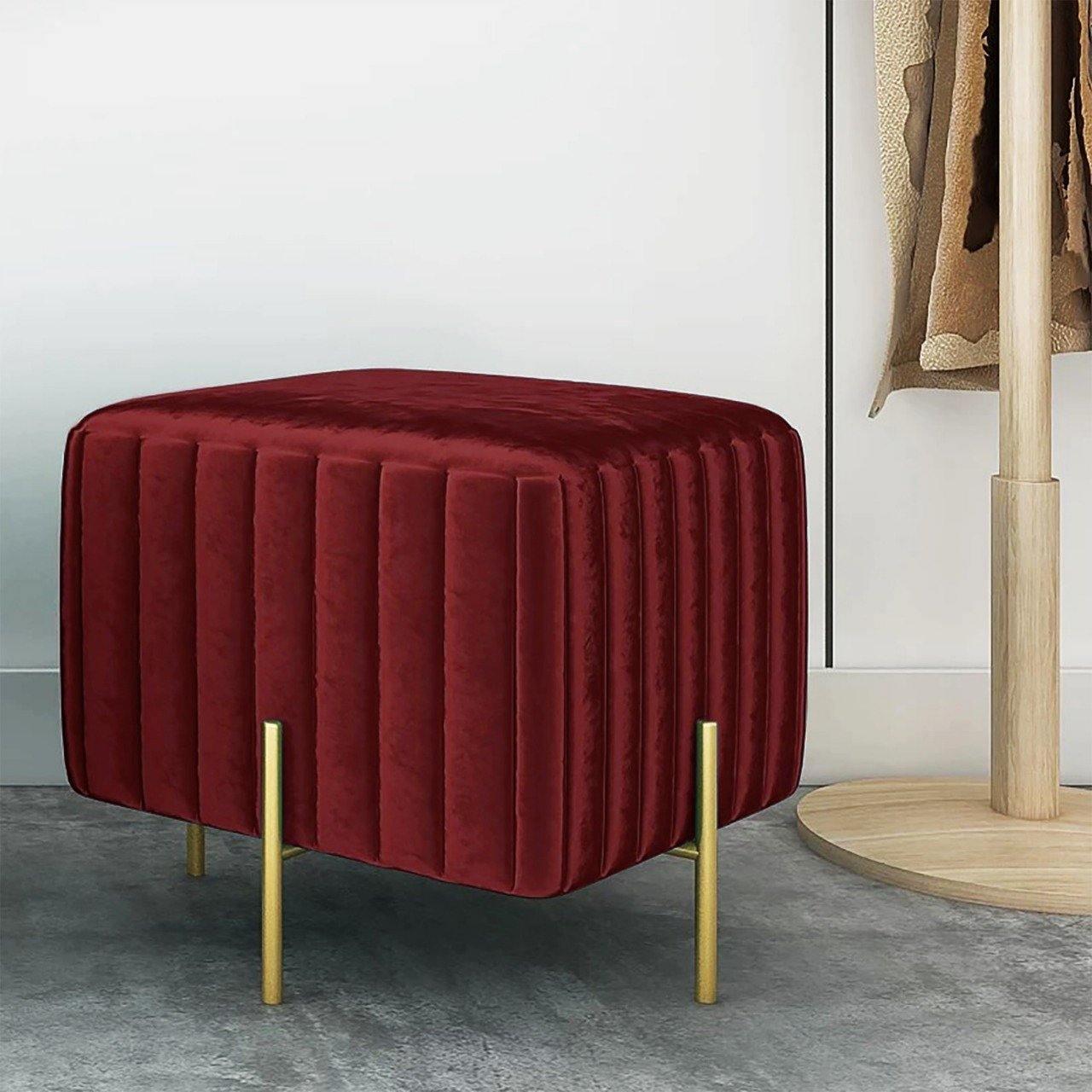 Wooden stool With Steel Stand -272 - 92Bedding