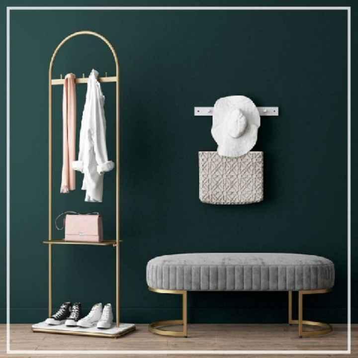 3 Seater Luxury Velvet Stool With Golden Steel Stand -1100 - 92Bedding