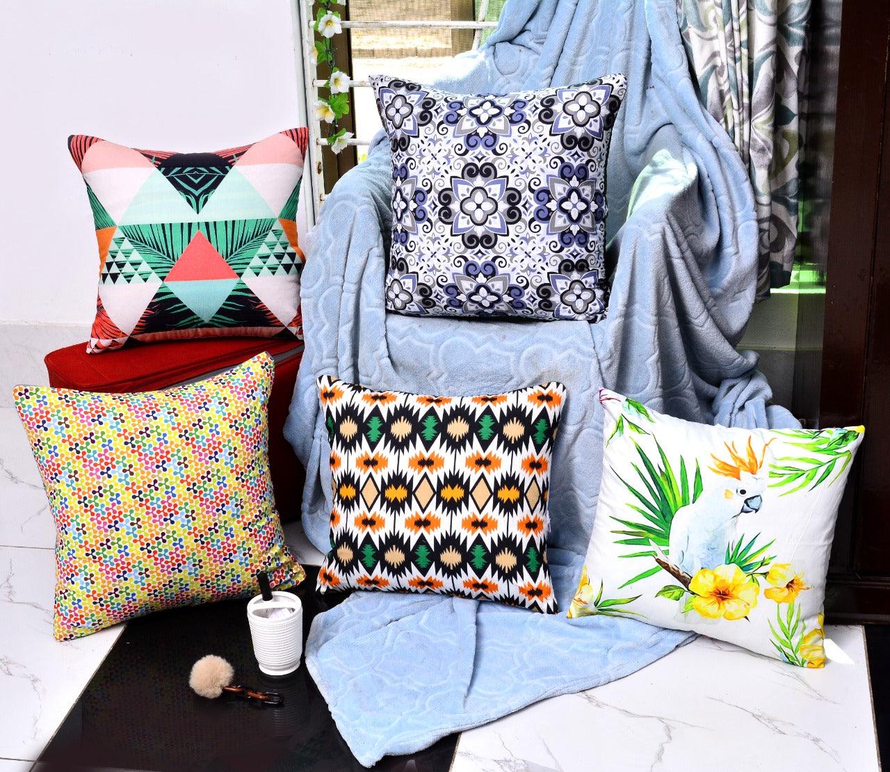 Pack of 5 Duck Digital Printed Cushion covers - 92Bedding