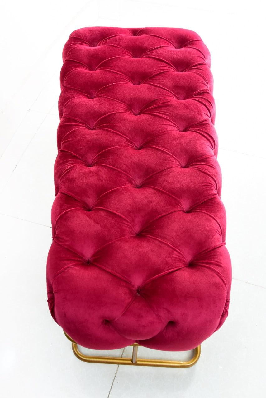 3 Seater Luxury Ottoman Stool With Steel Stand -957 - 92Bedding