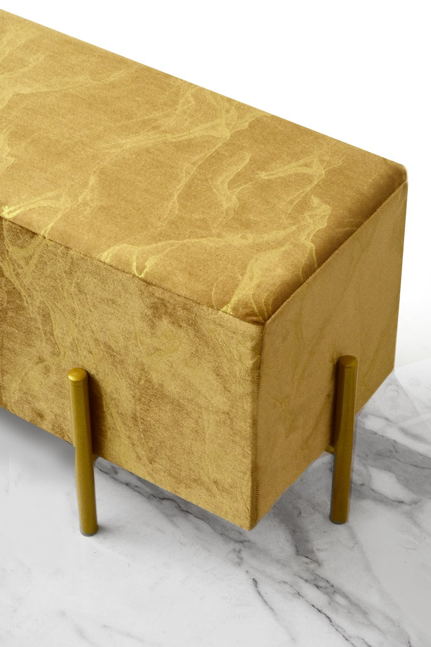 Sprinkle Printed Wooden stool 2 Seater With Steel Stand -1287