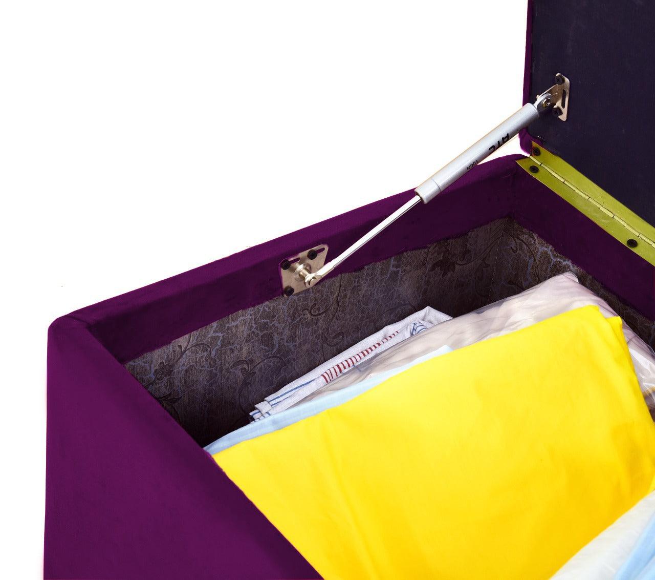 3 Seater Ottoman Storage Box With Embroidery-919 - 92Bedding