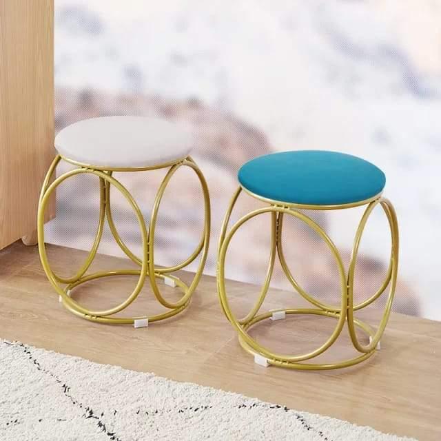 Round stool 1 Seater With Steel Stand -489 - 92Bedding