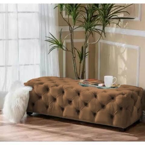 Living Room Large Velvet Ottoman Stool-655 - 92Bedding