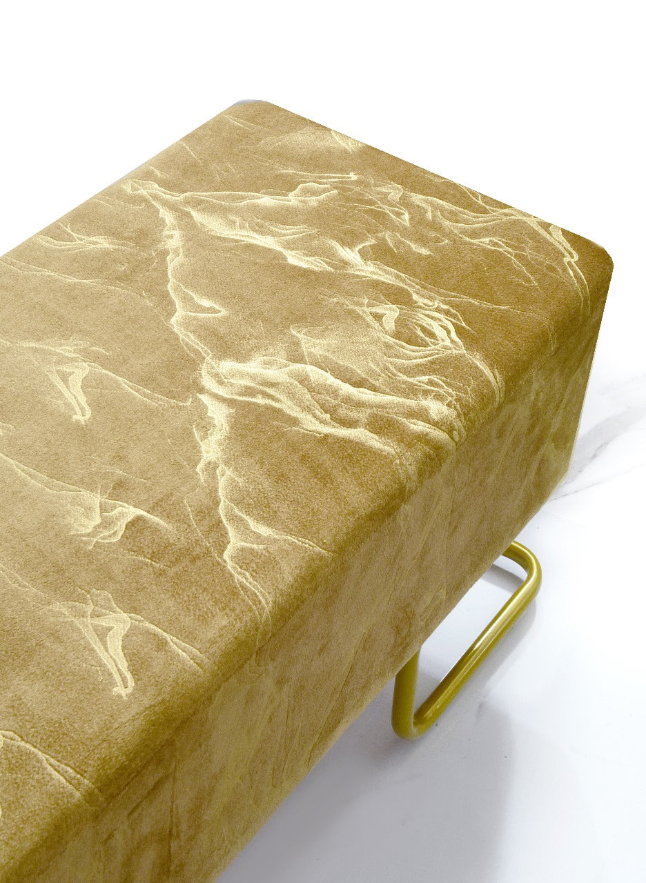 3 Seater Luxury Sprinkle Shade Wooden Stool With Steel Stand -1286