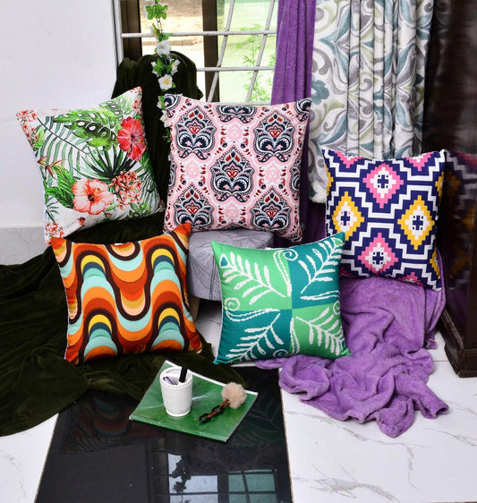 Pack of 5 Duck Digital Printed Cushion covers - 92Bedding