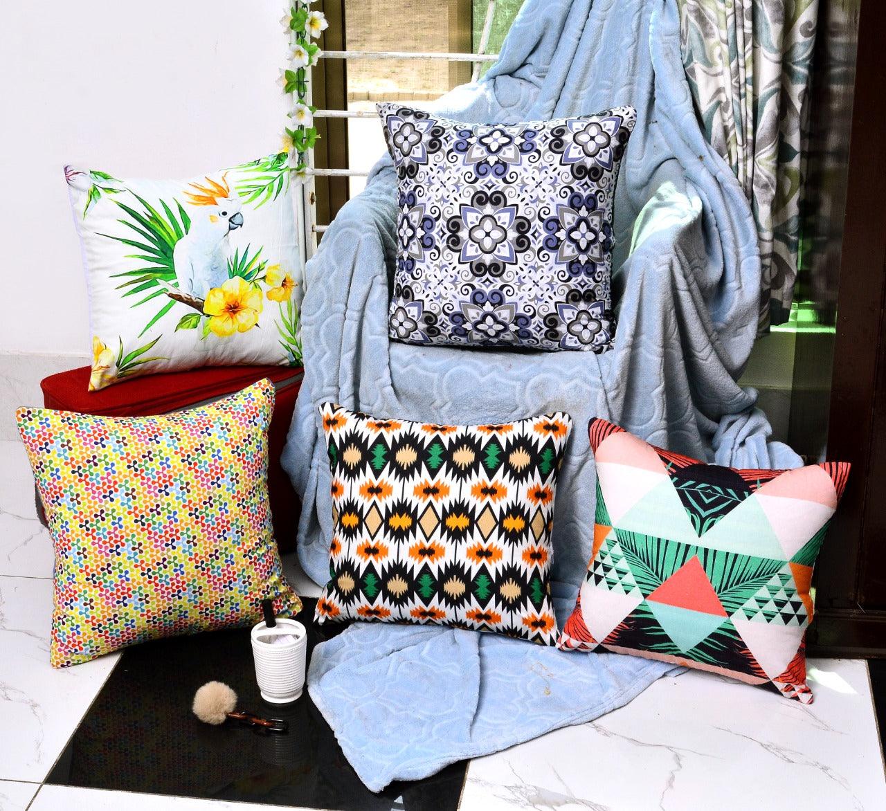 Pack of 5 Duck Digital Printed Cushion covers - 92Bedding