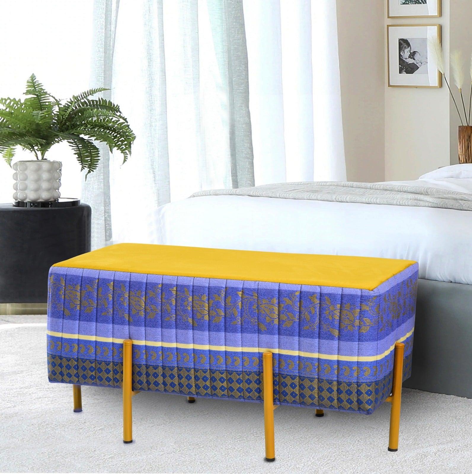 2 Seater Luxury Printed Stool With Steel Stand -1147 - 92Bedding