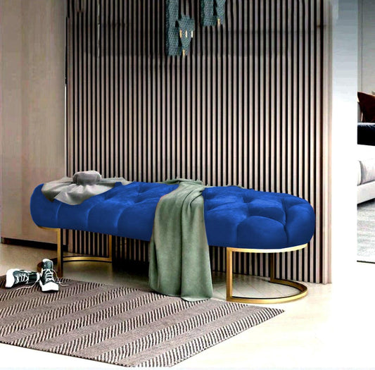 Luxury 3 Seater Ottoman Steel Stool -997 - 92Bedding