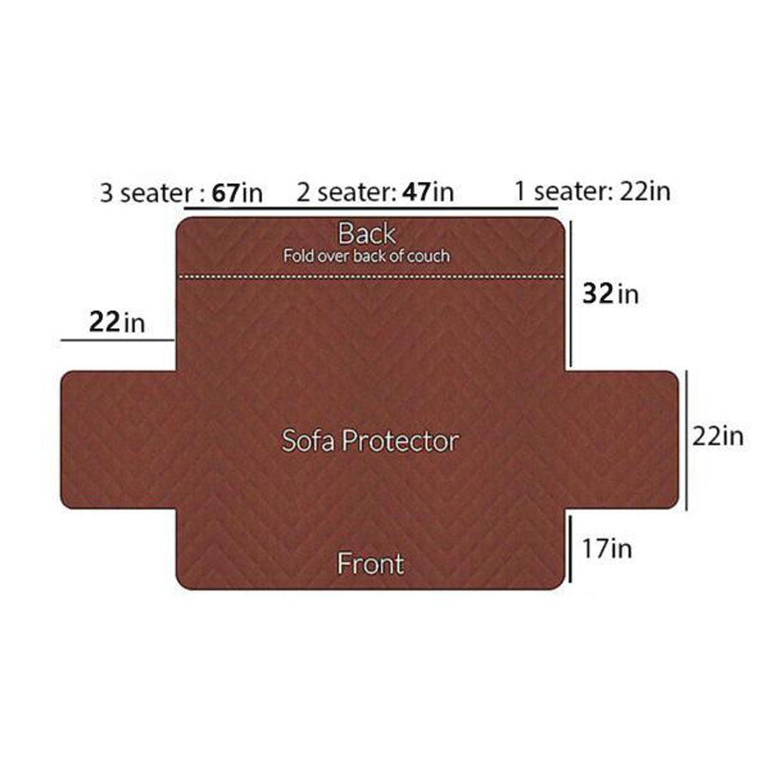 Quilted Cotton Sofa Covers Brown - 92Bedding