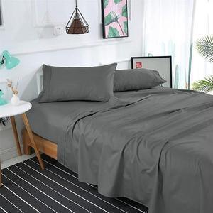CHARCOAL SOLID BED SHEET SET - 92Bedding