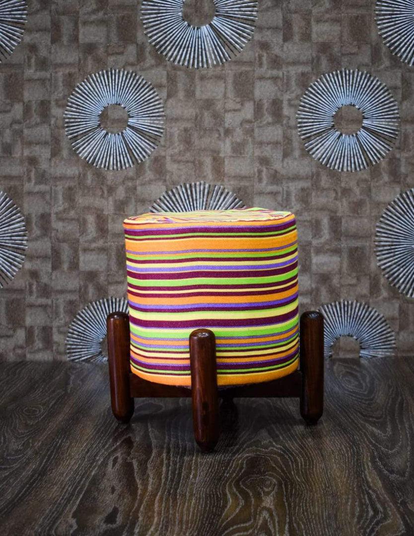 Wooden stool round shape-56 - 92Bedding