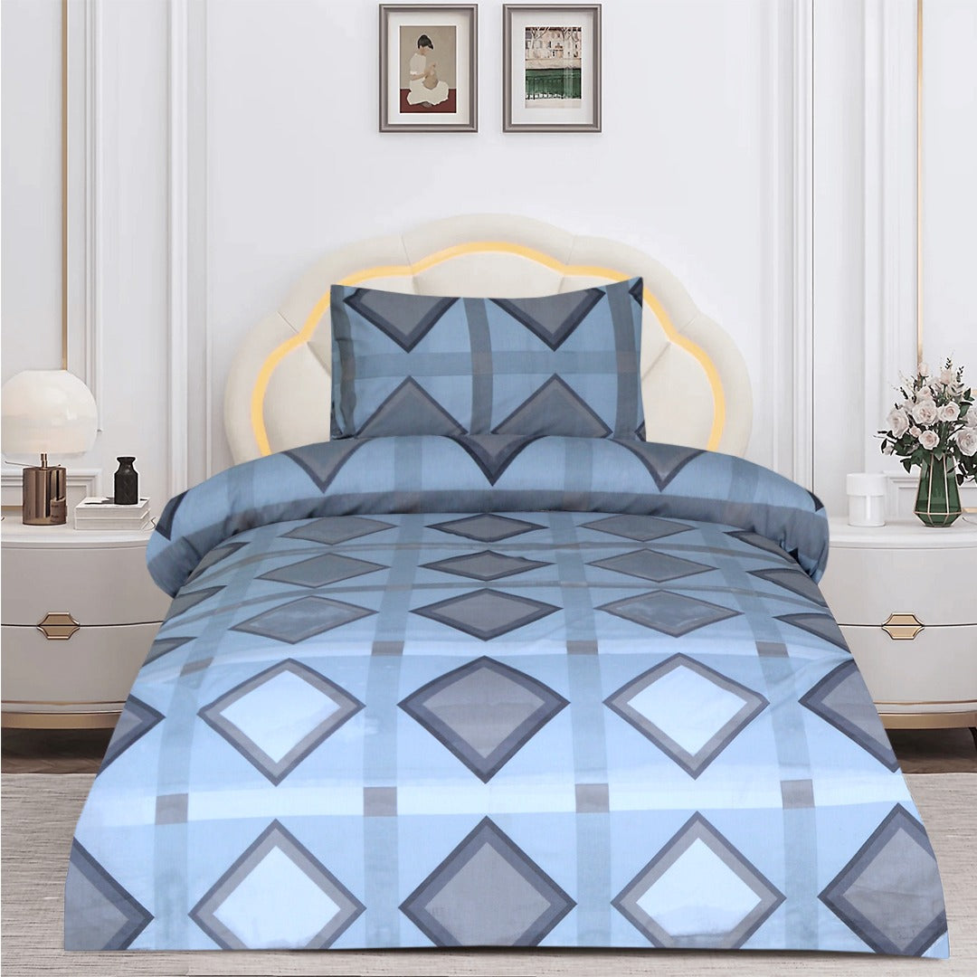 2 Pcs Printed Bed Sheet NB-1186