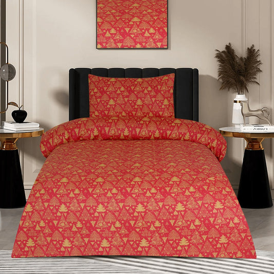 2 Pcs Printed Bed Sheet NB-1182