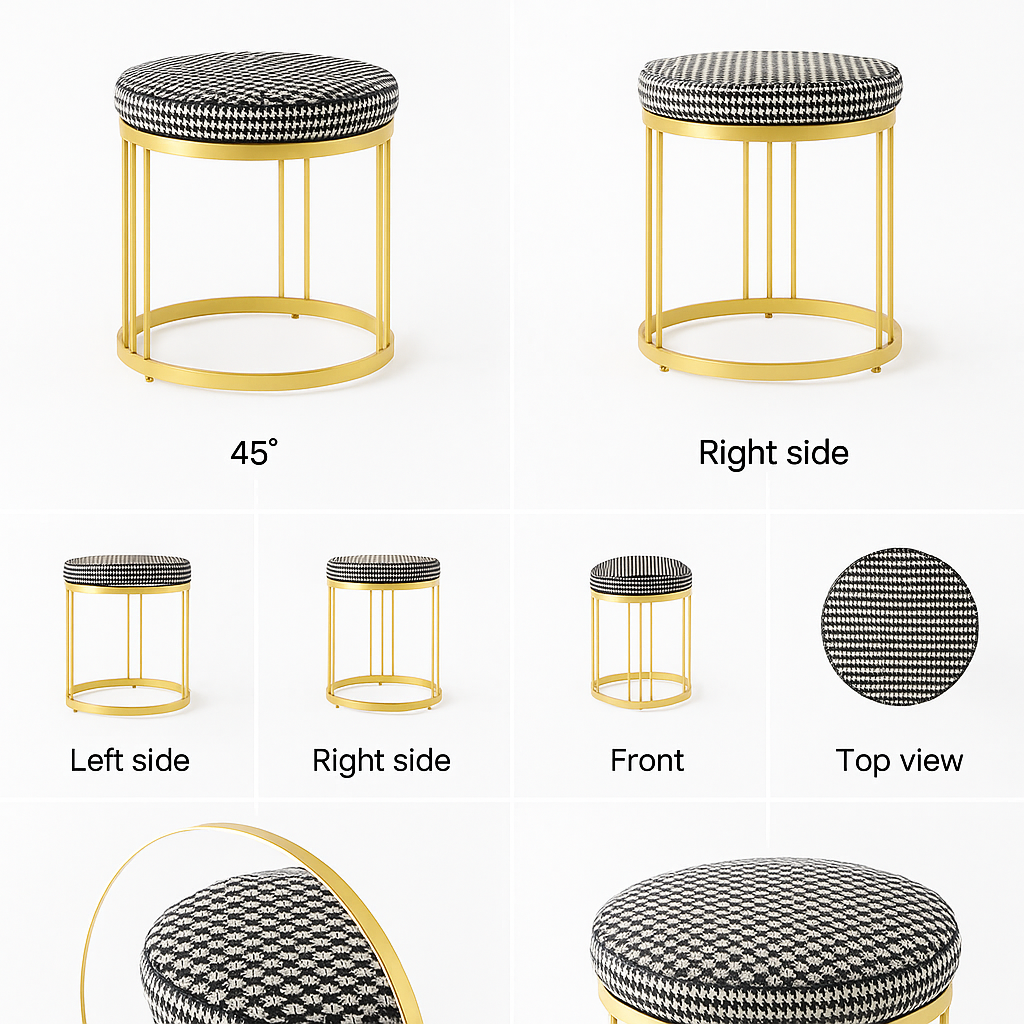 Opaluxe Contemporary Glamour Stool - 1548