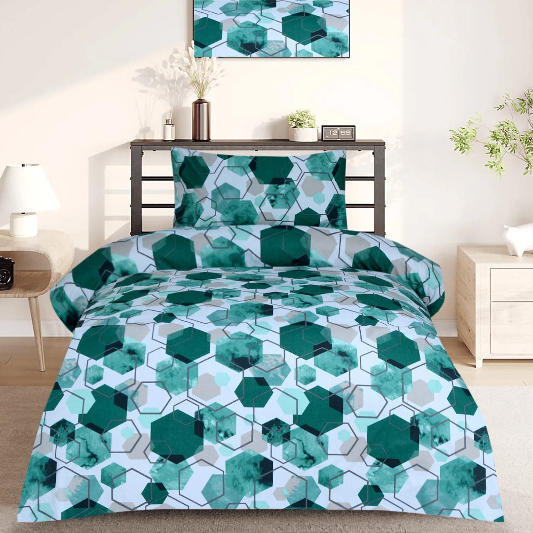 2 Pcs Printed Bed Sheet NB-1206