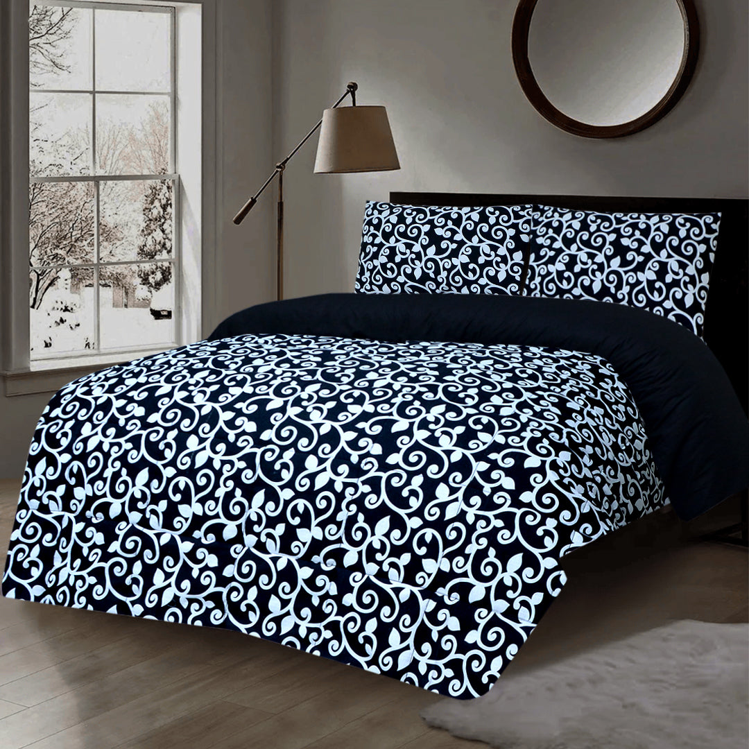 4 Pcs Luxury Printed Comforter Set - 1194